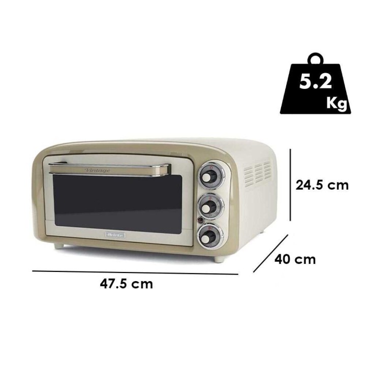 Ariete 0979 sähköuuni, beige, 18 l, 1 380 W, 230 V