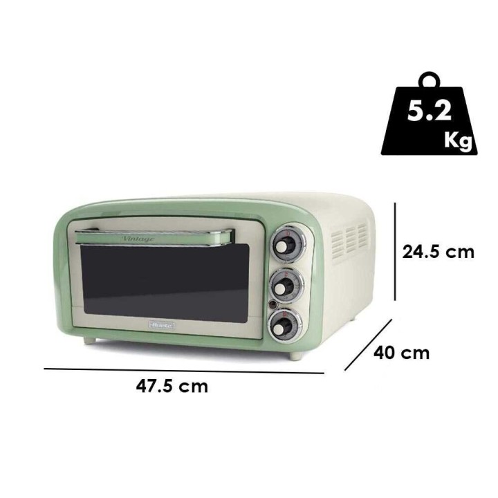 Ariete 0979 sähköuuni, 18 l, 1 380 W, vihreä