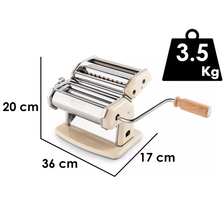 Imperia iPasta T. 2/6,5 mm Crema manuaalinen pastakone, ruostumaton teräs, 150 mm