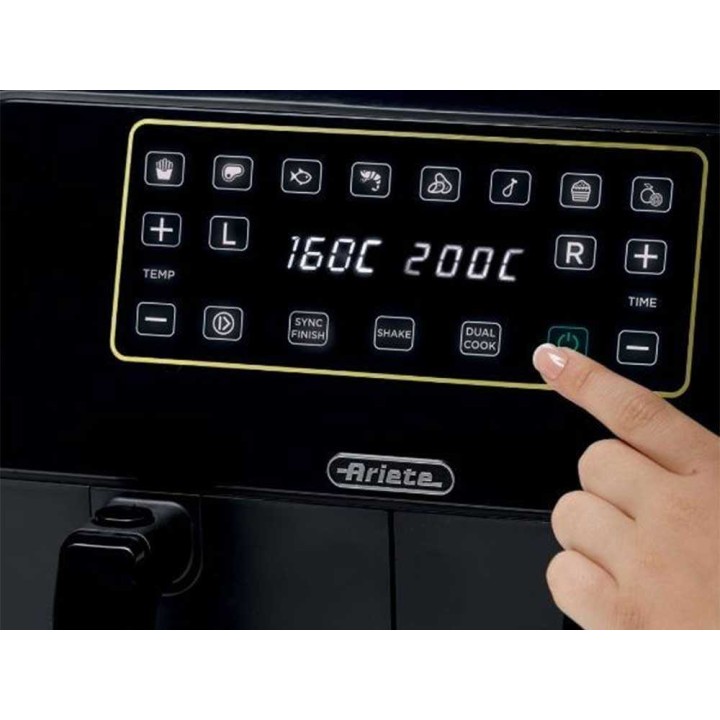 Ariete 4623 kaksikammioinen kuumailmakeitin, 8 l, 1 700 W, kosketusnäyttö