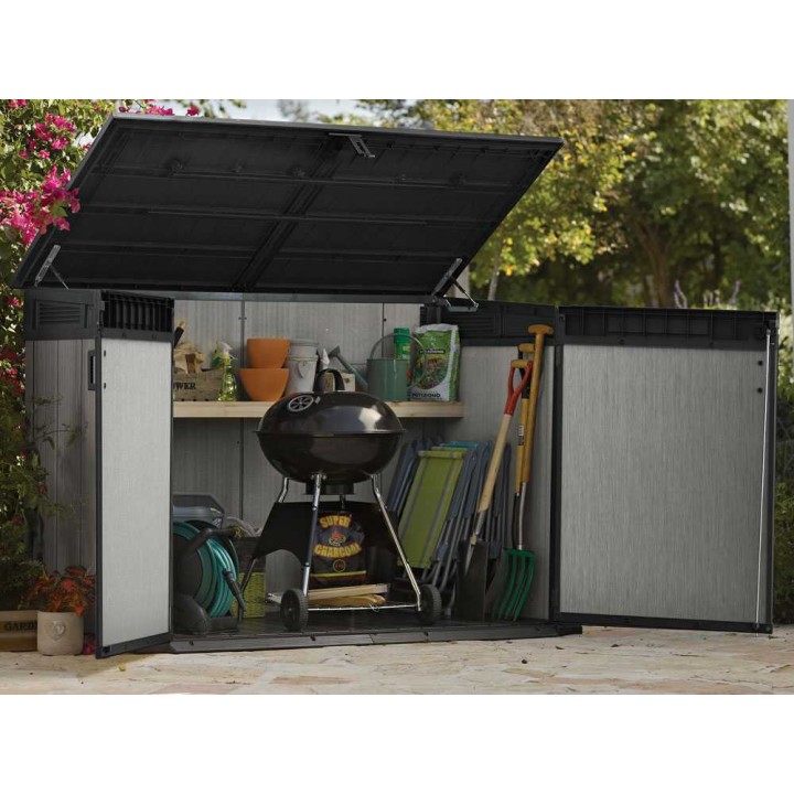 Keter Grande Store säilytyskaappi ulkokäyttöön, 2 020 l, 190,5 × 109,3 × 132,5 cm