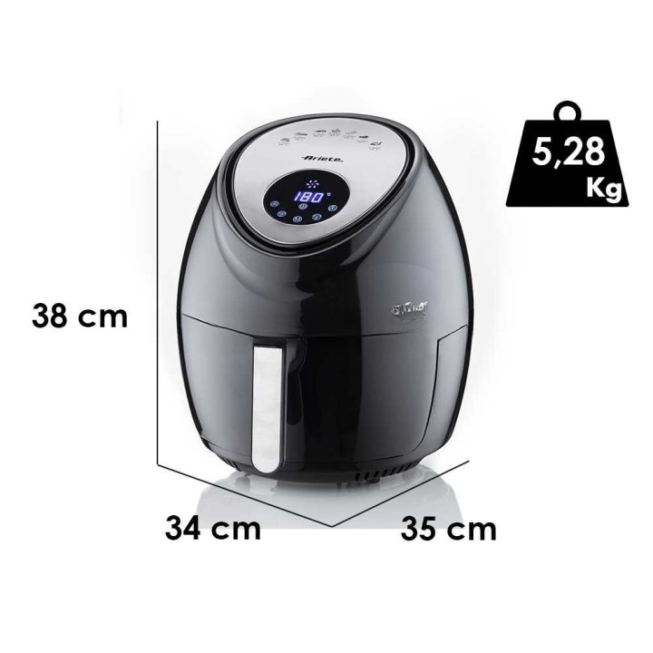 Ariete 4618/00 Airy Fryer XXL -kuumailmakeitin, 7 l, 1 800 W, musta
