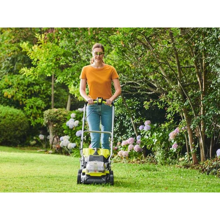 Ryobi RY18LMX37A-0 akkuruohonleikkuri, 18 V, 37 cm, ilman akkua ja laturia