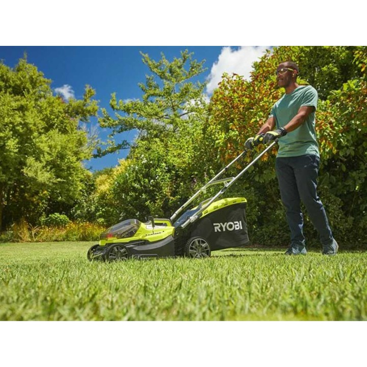 Ryobi RY18LMX37A-0 akkuruohonleikkuri, 18 V, 37 cm, ilman akkua ja laturia