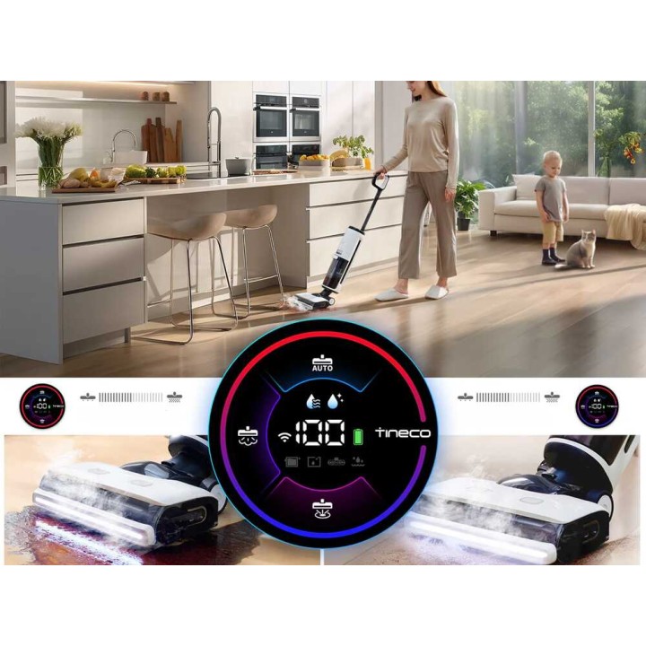 Tineco Floor One S7 Steam Plus lattianpesukone, höyry, 240 W, 25,2 V