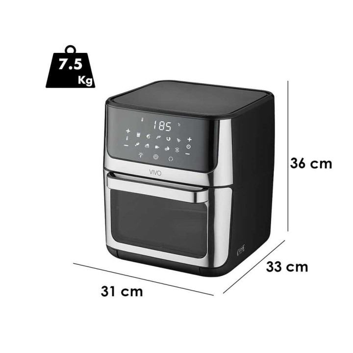 VIVO Air Fryer 12 l ilmafriteerauskeitin, 1 800 W, kosketusnäyttö