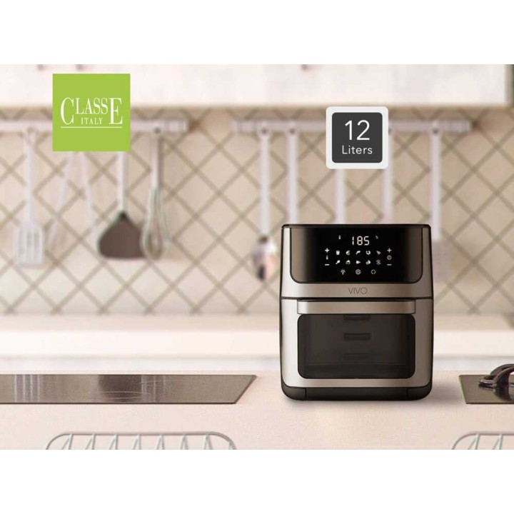 VIVO Air Fryer 12 l ilmafriteerauskeitin, 1 800 W, kosketusnäyttö