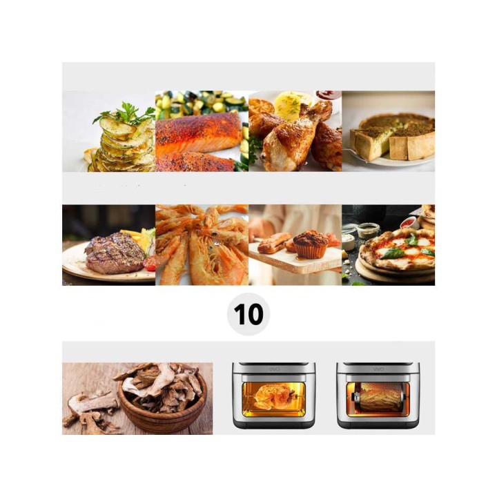 VIVO Air Fryer 12 l ilmafriteerauskeitin, 1 800 W, kosketusnäyttö