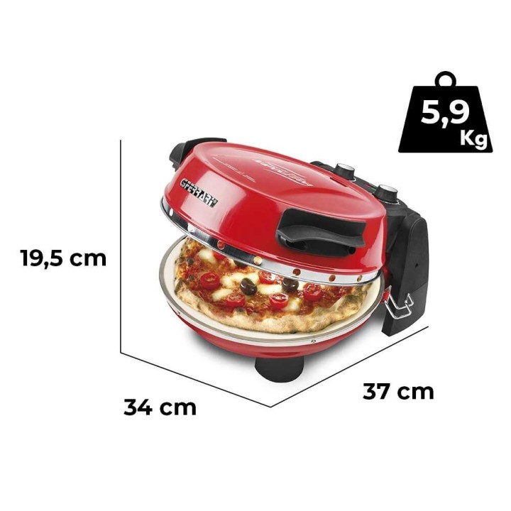 G3 Ferrari Pizzeria Snack Napoletana EVO Rosso pizzauuni, 1 200 W, 400 °C