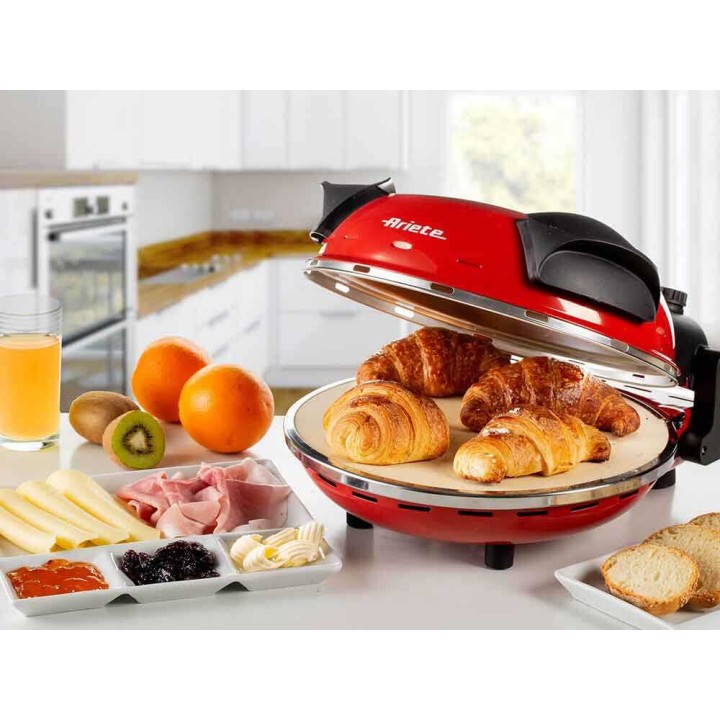 Ariete 0909 sähköinen pizzauuni, 1 200 W, 400 °C, punainen