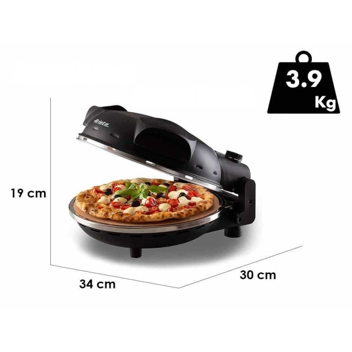 Ariete 0917 sähköinen pizzauuni kivilevyllä, 1 200 W, 400 °C