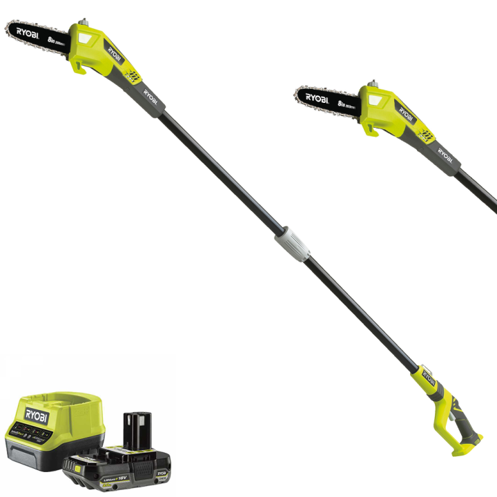 Ryobi RPP182020 akkuoksasaha 20 cm 18 V 2 Ah teleskooppivarsi 300 cm