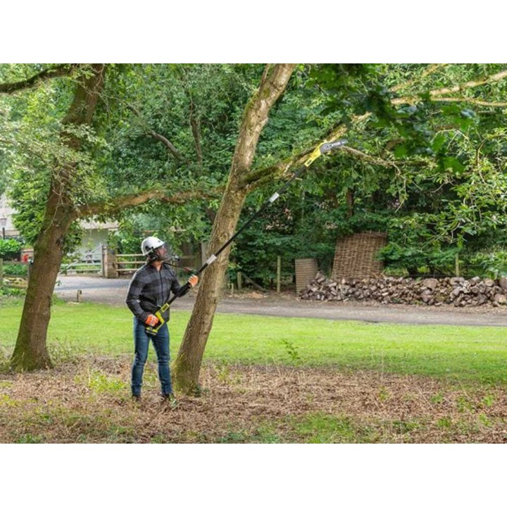 Ryobi RPP182020 akkuoksasaha, 20 cm, 18 V 2 Ah, teleskooppivarsi 300 cm