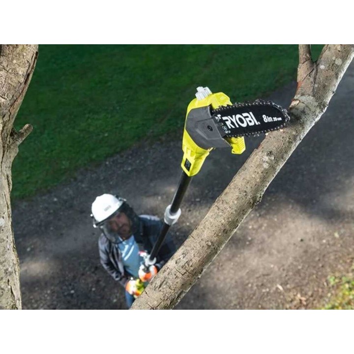 Ryobi RPP182020 akkuoksasaha, 20 cm, 18 V 2 Ah, teleskooppivarsi 300 cm