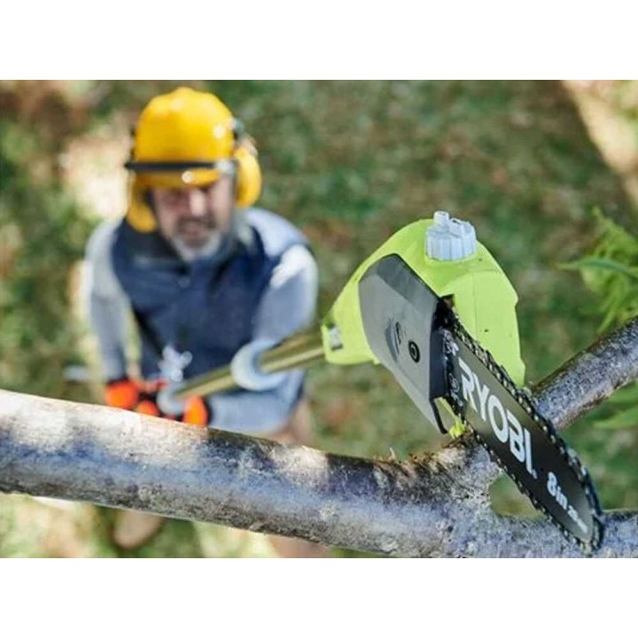 Ryobi RPP182020 akkuoksasaha, 20 cm, 18 V 2 Ah, teleskooppivarsi 300 cm