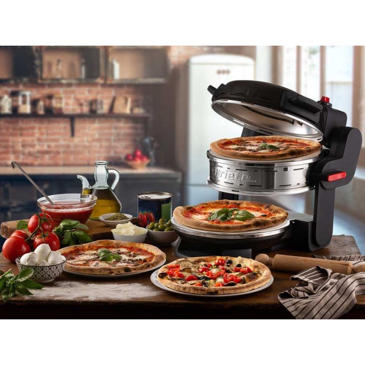Ariete 0927/01 kaksitasoinen sähköinen pizzauuni, 2 300 W, 230 V, musta