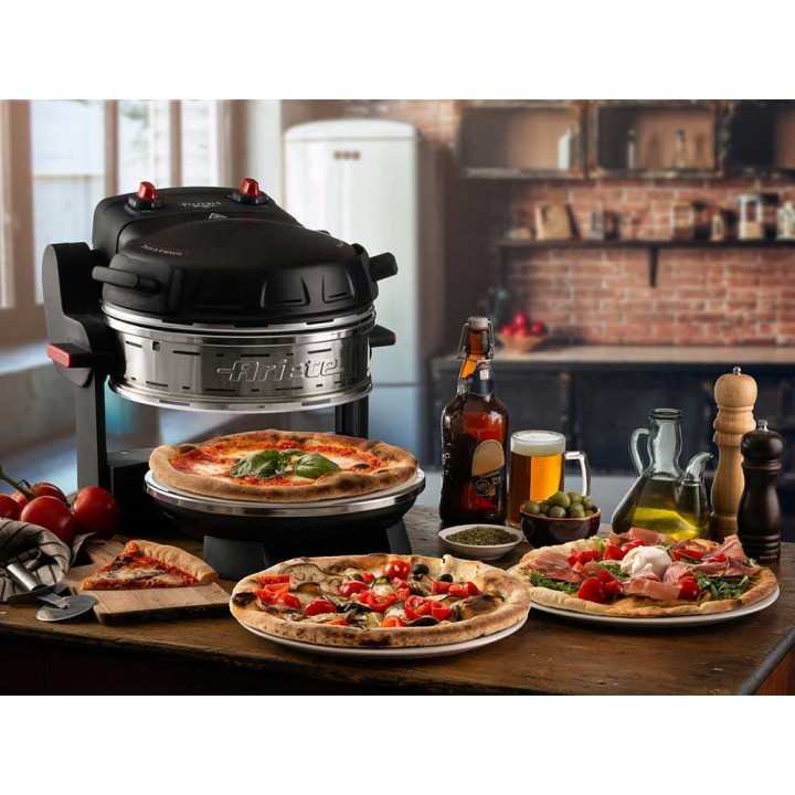 Ariete 0927/01 kaksitasoinen sähköinen pizzauuni, 2 300 W, 230 V, musta