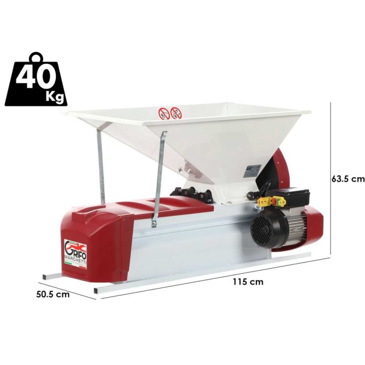 Grifo Dens sähkökäyttöinen kivienpoistaja, 1 HP, 500 kg/h
