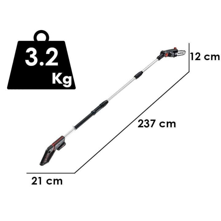 AL-KO Comfort CSA 1820 akkukäyttöinen teleskooppileikkuri, 18 V, 2,5 Ah