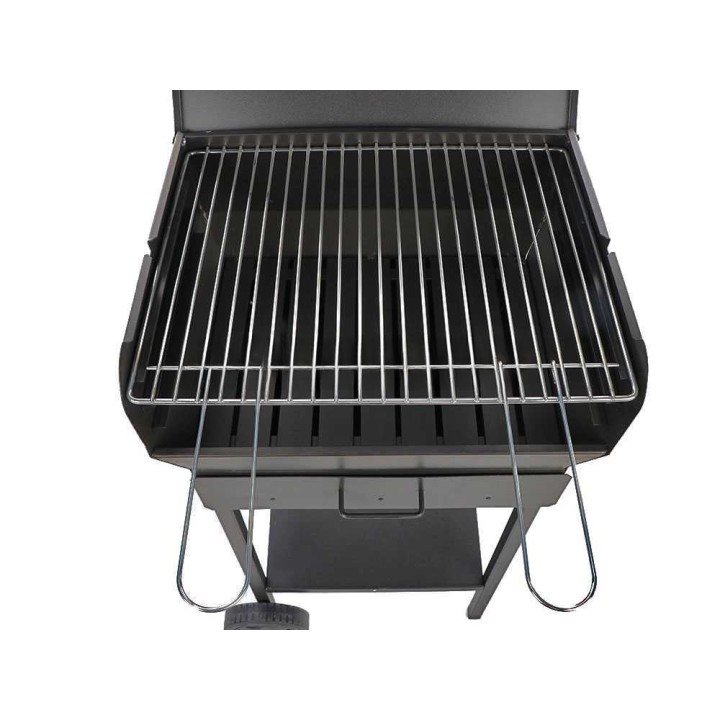 Mille Doriano Small hiiligrilli, 47,5 × 37,5 cm, kansi ja 3 kypsennyskorkeutta