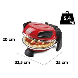 G3 Ferrari Delizia Rosso sähköinen pizzauuni 1 200 W 400 C paistokivi