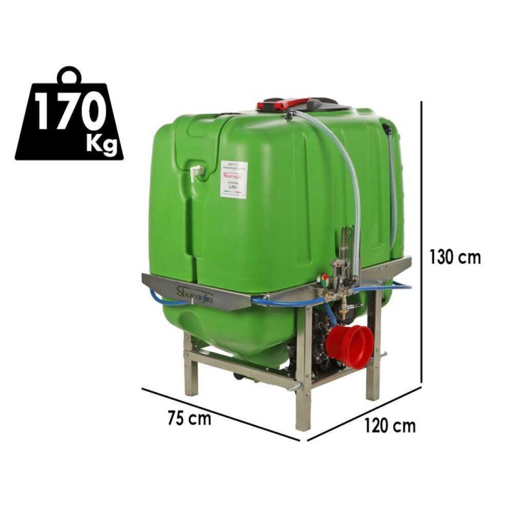 Sbaraglia Spray 600L -ruiskutuslaite traktorille, AR 713 -pumppu