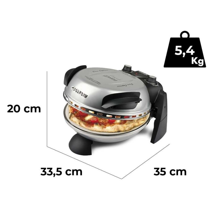 G3 Ferrari Delizia Silver sähköinen pizzauuni, 1 200 W, 31 cm