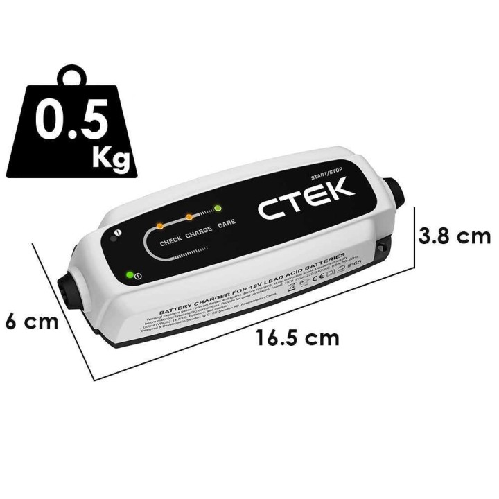 CTEK CT5 START/STOP 12V -akkulaturi ja ylläpitolaite, 3,8 A, 8 vaihetta