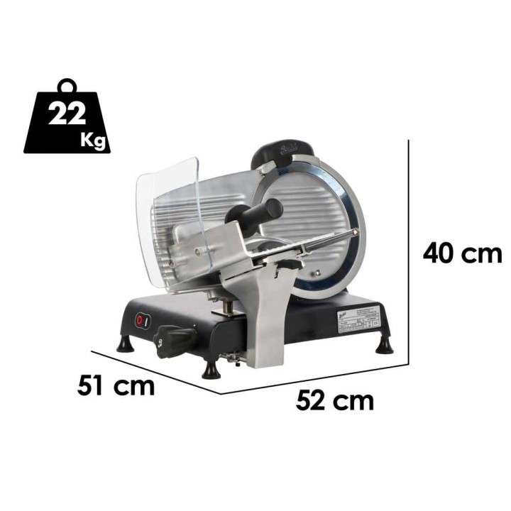 Berkel Red Line 250 Black Matte -viipalointikone, 190 W, 250 mm