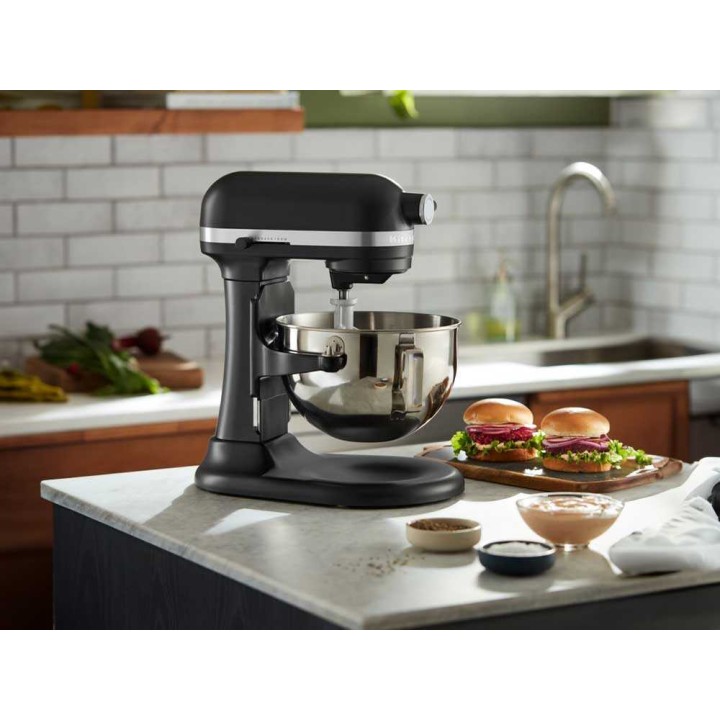 KitchenAid 5KSM55SXX-EBM planetaarinen yleiskone, mattamusta, 5,2 l, 375 W