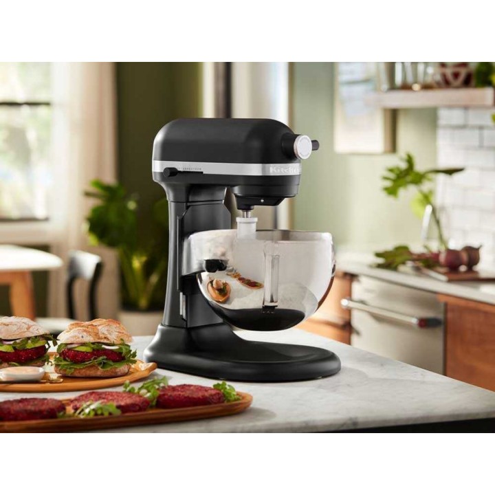 KitchenAid 5KSM55SXX-EBM planetaarinen yleiskone, mattamusta, 5,2 l, 375 W