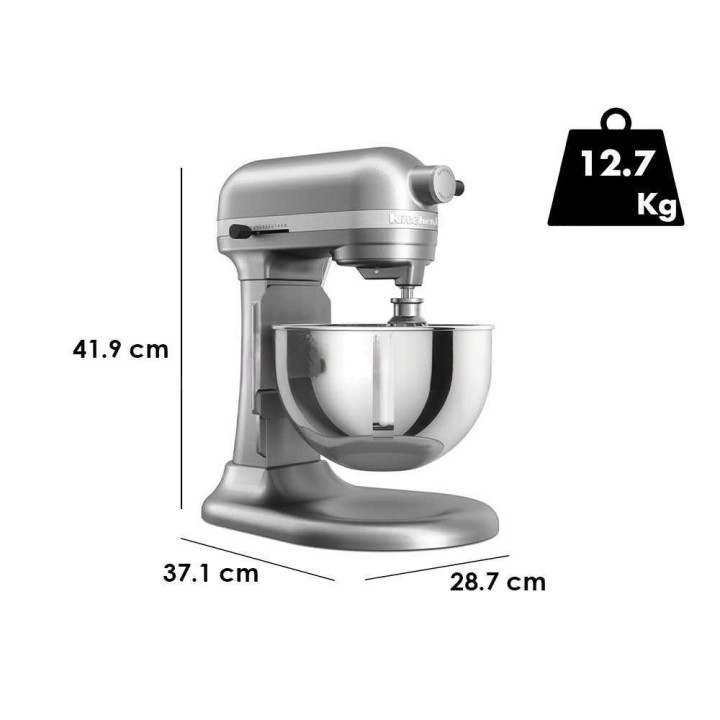 KitchenAid Heavy Duty 5KSM55SXX-ECU planetaarinen yleiskone, 5,2 l, 375 W, hopea