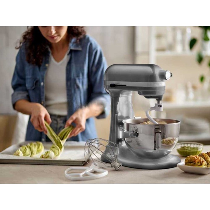 KitchenAid Heavy Duty 5KSM55SXX-ECU planetaarinen yleiskone, 5,2 l, 375 W, hopea