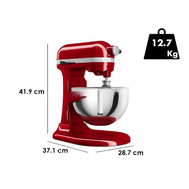 KitchenAid Heavy Duty 5KSM55SXX-EER -yleiskone, punainen, 375 W, 5,2 l