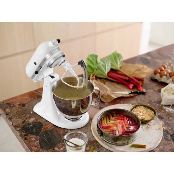 KitchenAid 5KFE5T lättävispilä silikonireunalla, valkoinen