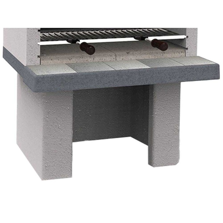 Edilmark Barbecue 201 puu- ja hiiligrilli, sementti, 96 × 35 cm