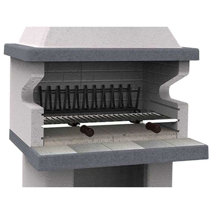 Edilmark Barbecue 201 puu- ja hiiligrilli, sementti, 96 × 35 cm