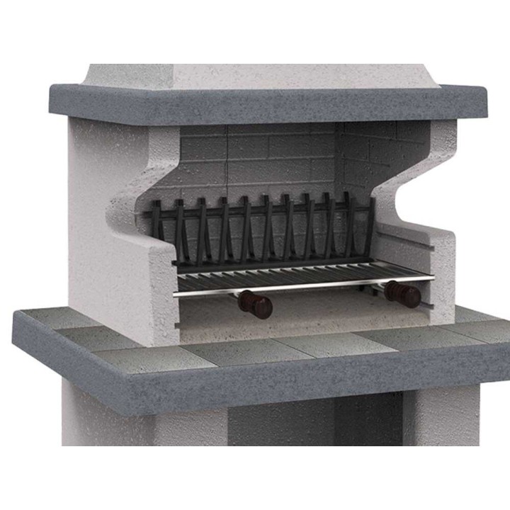Edilmark Barbecue 70 muurattu puu- ja hiiligrilli, 70 × 50 cm, 615 kg