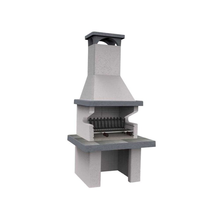 Edilmark Barbecue 70 muurattu puu- ja hiiligrilli, 70 × 50 cm, 615 kg