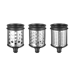 KitchenAid 5KSMEMVSC teräsarja 3 terää viipalointi ja raastinlisäosaan