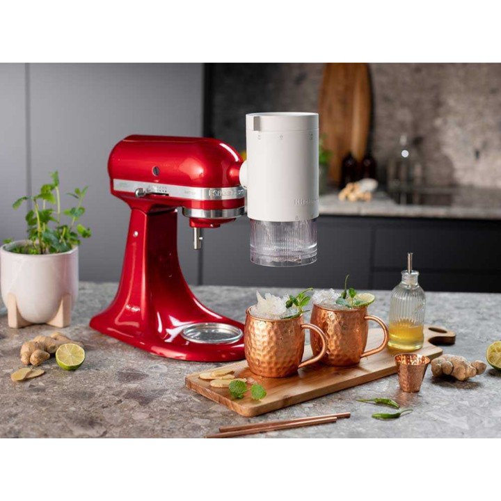KitchenAid 5KSMSIA jäämurskainlisäosa, 2 terää ja 4 kannellista jäämuottia