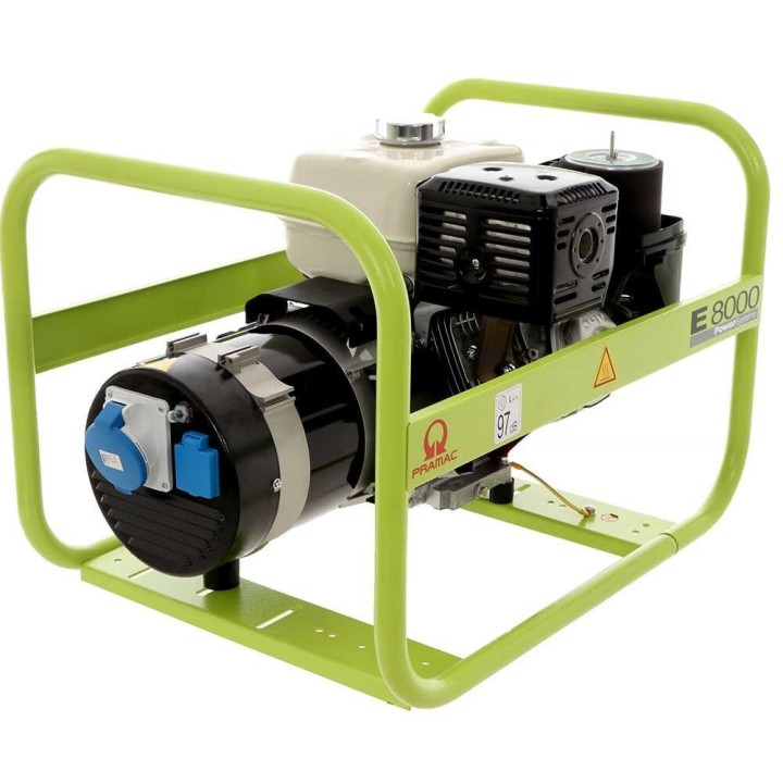 Pramac E 8000 bensiinigeneraattori 6 4 kW yksivaiheinen Honda GX 390