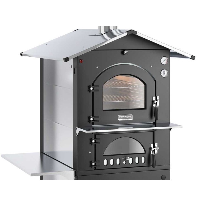 Fontana Gusto 80x54 puulämmitteinen ulkouuni, 3 paistotasoa
