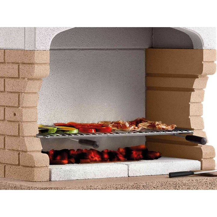 Palazzetti Lido muurattu puu- ja hiiligrilli, 76 × 40 cm, 680 kg