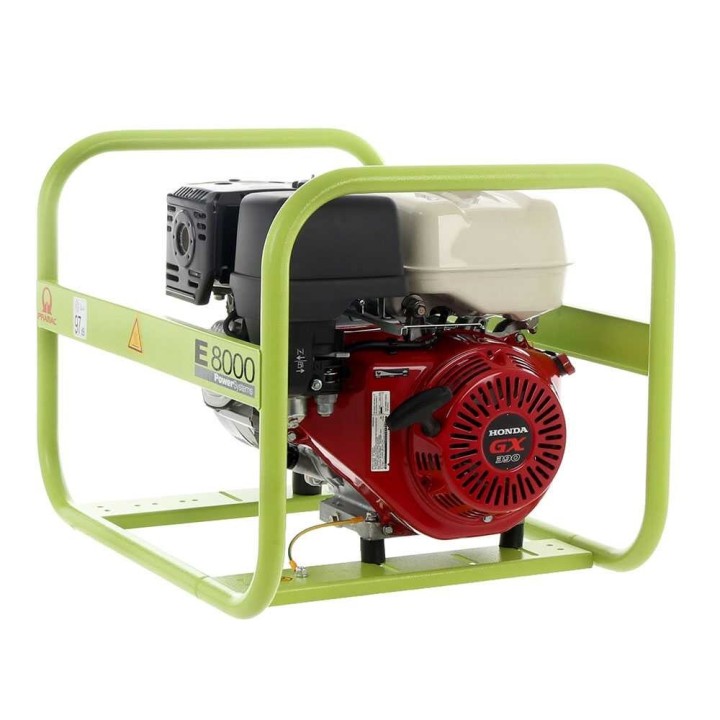 Pramac E 8000 -bensiinigeneraattori, 6,4 kW, yksivaiheinen, Honda GX 390