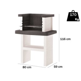 Palazzetti Belair muurattu hiiligrilli 53 40 cm 3 korkeutta