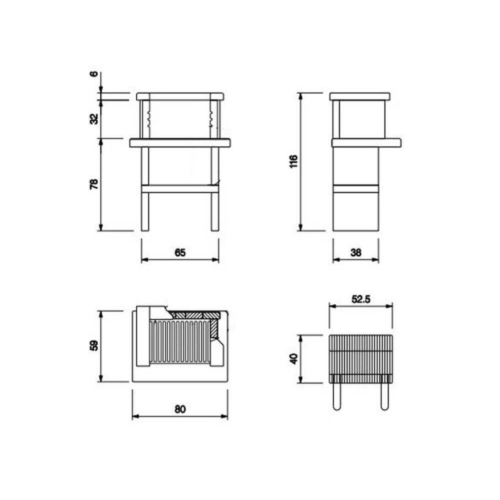 Palazzetti Belair muurattu hiiligrilli, 53 × 40 cm, 3 korkeutta