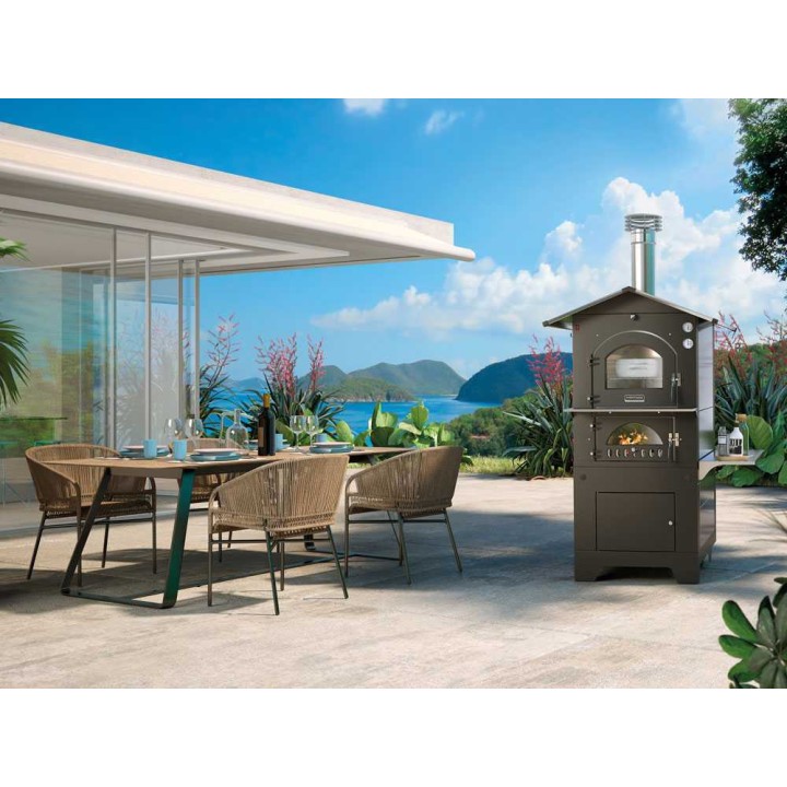 Fontana Gusto 100x65 puulämmitteinen ulkouuni, 3 paistotasoa