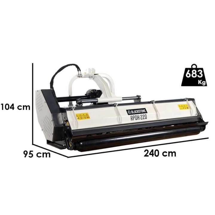 BlackStone RPDH 220 traktorimurskain, 220 cm, hydraulinen sivusiirto