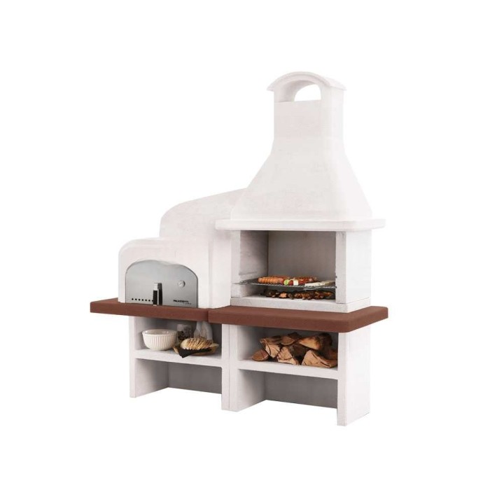 Palazzetti Grado 2 muurattu grilli ja uuni, 68 × 40 cm, puu- ja hiilikäyttöinen